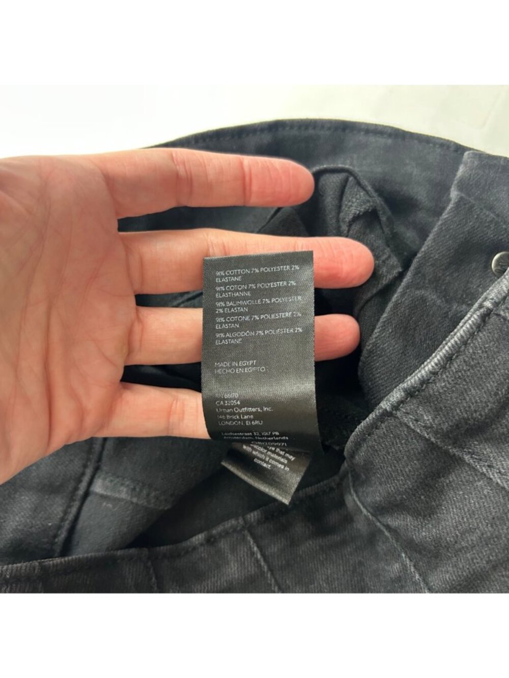LONG We the Free Black Stretch Denim High Rise Flared Jeans 27 - Picture 3 of 6